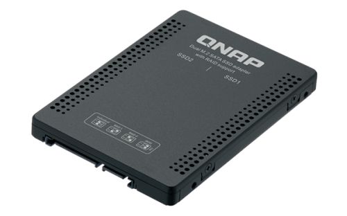 Адаптер QNAP QDA-A2MAR для накопителей, 2,5", для двух M.2 2280 SATA SSD дисков, скорость передачи 6