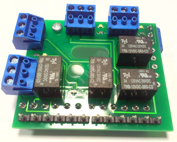 

Плата Gate Gate-Relay (4 реле) для расширения количества релейных выходов базового контроллера Gate-8000(4000), Gate-Relay