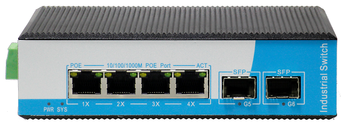 Коммутатор GIGALINK GL-SW-G205-4PSG(BT) L2 уровня на 4 порта 10/100 / 1000M PoE с поддержкой IEEE802.3 af / at и BT 60Вт, 2-гигабитных SFP цена и фото