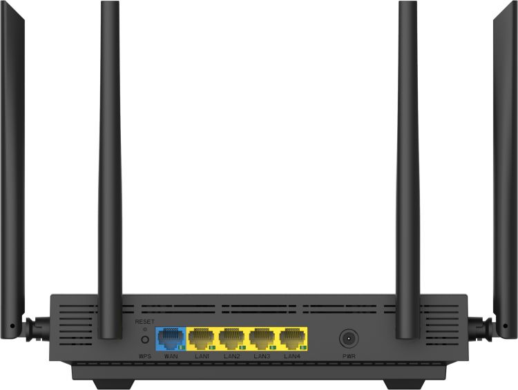 Роутер WiFi netis N6 AX1800, 4 LAN, 1000 Мбит/с, 4 (802.11n), 5 (802.11ac), 6 (802.11ax), 1774 Мбит/с, USB 3.0, 4G/LTE, IPv6