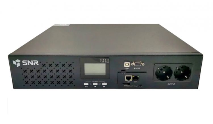 Источник бесперебойного питания SNR SNR-UPS-LIRM-1000-PS-SNMP line-Interactive SNR LIRM 1000ВА/800Вт (PF-0.8), 1ф:1ф (220-240В), 24В (DC) (2x9Ач) (чис