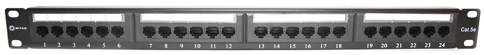 

Патч-панель 5bites PPU55-07 19", 1U, Cat 5e, 24 порта RJ45 (8p8c), неэкранированная, Dual IDC (110/KRONE), PPU55-07