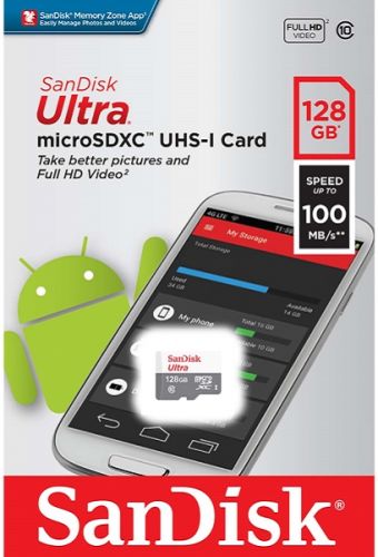 Карта памяти sandisk ultra 128 гб sdsqunr 128g gn6mn