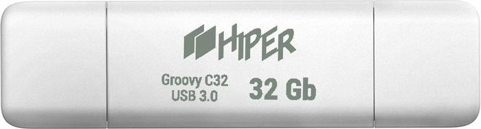 

Накопитель USB 3.0 32GB HIPER Groovy С32 HI-USBOTG32GBU787W белый, Groovy С32