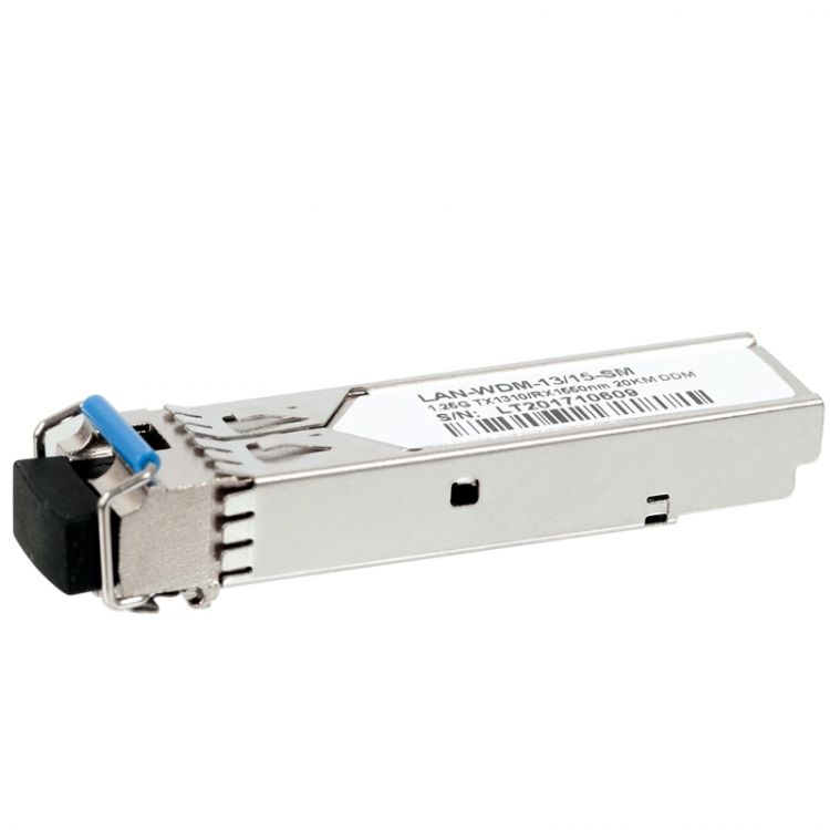 

Модуль SFP Lanmaster LAN-WDM-13/15-20-SM BIDI , 1.25G, 1310nm / 1550nm, 20 km, LC, DDM, LAN-WDM-13/15-20-SM