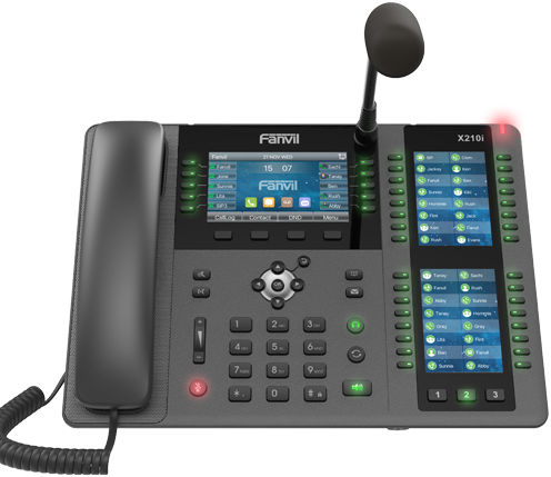 Телефон VoiceIP Fanvil X210i 2х10/100/1000, 20 SIP линий, 3 дисплея, 116 DSS клавиш, телефонная книг