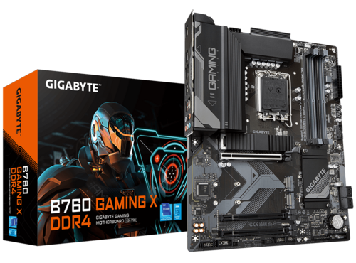 

Материнская плата ATX GIGABYTE B760 GAMING X DDR4 (LGA1700, B760, 4*DDR4 (5333), 4*SATA 6G RAID, 3*M.2, 3*PCIE, 2.5Glan, HDMI, DP, 4*USB 3.2, 4*USB 2., B760 GAMING X DDR4