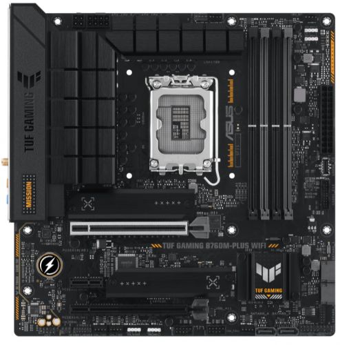 Материнская плата mATX ASUS TUF GAMING B760M-PLUS WIFI 90MB1ET0-M0EAY0 (LGA1700, B760, 4*DDR5 (7200)