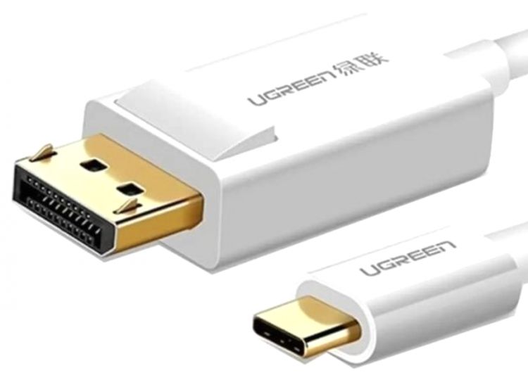 

Кабель UGREEN MM139 40420_ USB Type-C to DP, 1.5м, цвет: белый, MM139