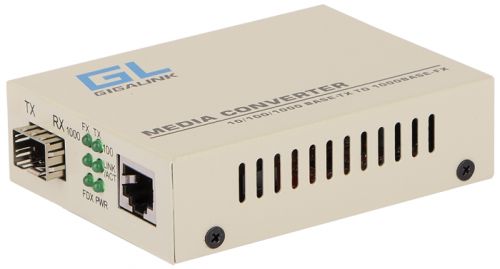Медиа-конвертер GIGALINK GL-MC-UTPG-SFPG-F.r2 UTP-SFP, 10/100/1000Мбит/с в 1000Мбит/с, rev2 без LFP