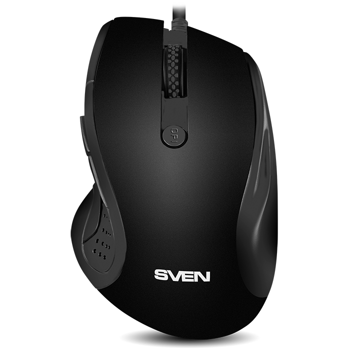 Мышь Sven RX-113 SV-018733 черная, 5+1кл. 800-2000DPI, Soft Touch, 1,5м, USB