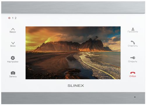 Видеодомофон Slinex SL-07IPHD (Silver+White) 1080P цветной, настенный, 7" IPS TFT LCD дисплей 16:9, разрешение экрана 1024х600