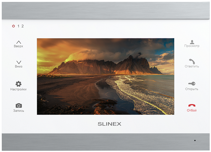 

Видеодомофон Slinex SL-07IPHD (Silver+White) 1080P цветной, настенный, 7" IPS TFT LCD дисплей 16:9, разрешение экрана 1024х600, SL-07IPHD (Silver+White)