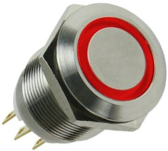 

Переключатель Lamptron LAMP-SW1912L-S анти-вандальный Vandal Switch, 19mm - Silverline - red, LAMP-SW1912L-S