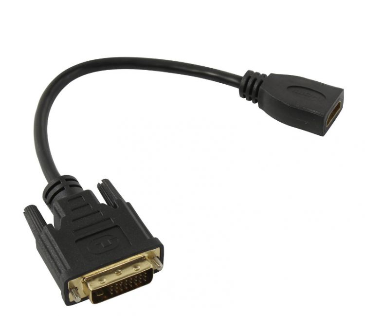 

Кабель HDMI-DVI-D Exegate EX-CC-HDMIF-DVIM EX294675RUS (19F/25M, позолоченные контакты), EX-CC-HDMIF-DVIM