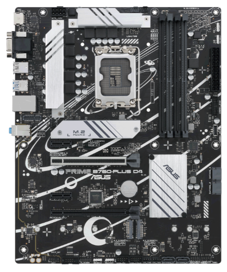 

Материнская плата ATX ASUS PRIME B760-PLUS D4 (LGA1700, B760, 4*DDR4 (5066), 4*SATA 6G RAID, 3*M.2, 4*PCIE, 2.5Glan, HDMI, VGA, DP, USB Type-C, 3*USB, PRIME B760-PLUS D4