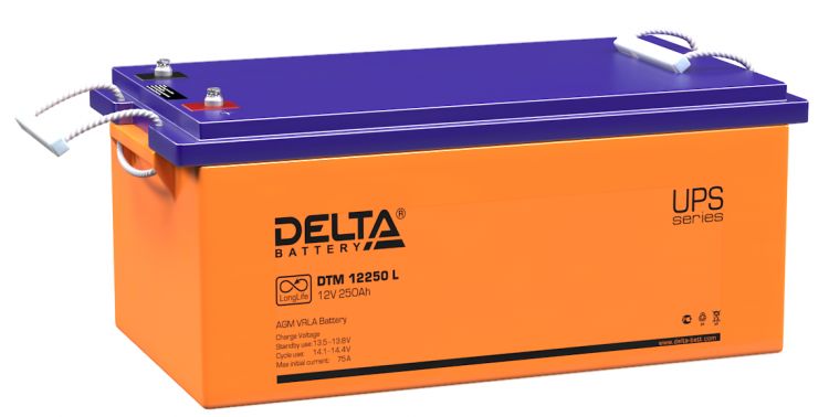 

Батарея Delta DTM 12250 L 12В, 250Ач, 520х269х221мм, DTM 12250 L