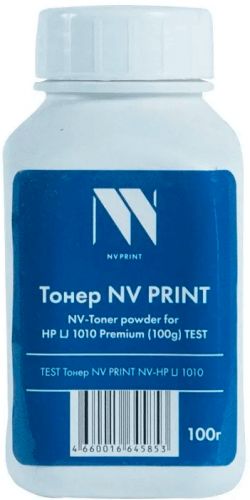Тонер NVP NV-1010-PR-TEST100G для HP 1010, 1012, 1015, M1319, M1005mfp, LJ 5L, 6L, 3100, 1005W, P100