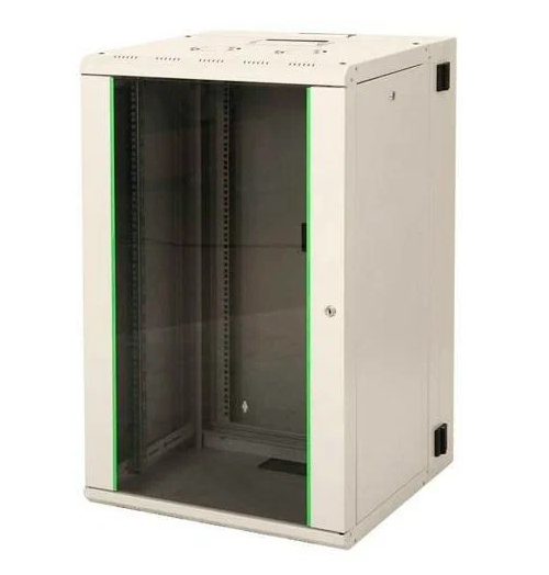 Шкаф настенный LANDE LN-PR16U6060-LG-211 PROline, 16U 19, 600x600x824мм, дверь металл, съемные стенки, цвет серый 22668