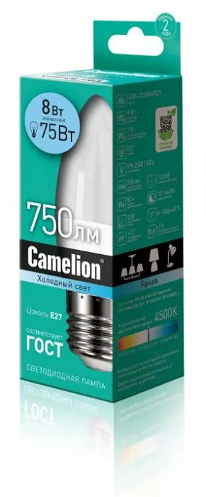 Camelion LED8-C35/845/E27