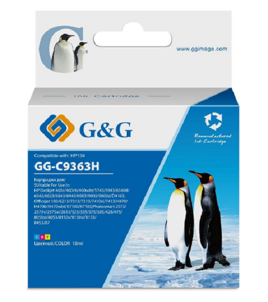 

Картридж G&G GG-C9363H струйный многоцветный (18мл) для HP DJ 460series/5740/5743/5793/5940/5943/6540/6543/6620/6623, GG-C9363H