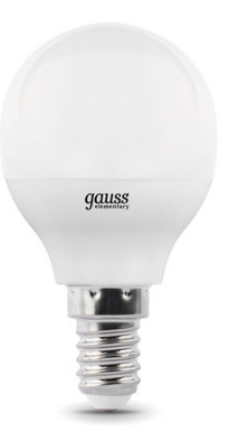 

Лампа светодиодная Gauss 105101207-D LED Globe-dim E14 7W 4100К диммируемая 1/10/100, 105101207-D