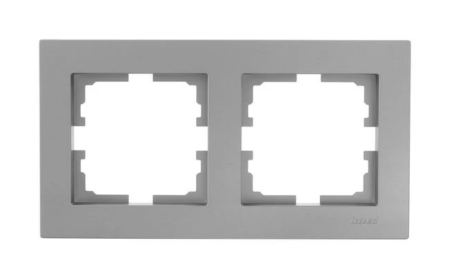 

Рамка Lezard 742-3500-147 VESNA 2-местн. горизонт. платина, 742-3500-147