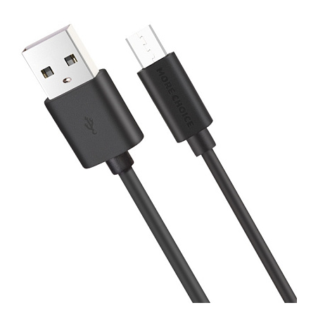 Кабель интерфейсный More Choice K13m USB 2.1A для micro USB TPE 1м Black, цвет черный K13m Black - фото 1