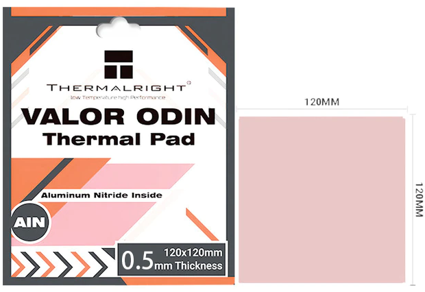 

Термопрокладка Thermalright VALOR-ODIN-120X120-0.5 120x120 мм, толщина 0.5 мм, 15 Вт/мK, VALOR-ODIN-120X120-0.5