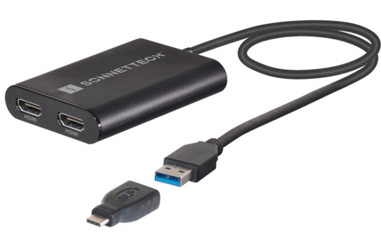 цена Адаптер Sonnet USB3-DHDMI USB3 на 2х 4K HDMI для рабочих станций Apple Mac на архитектуре M1