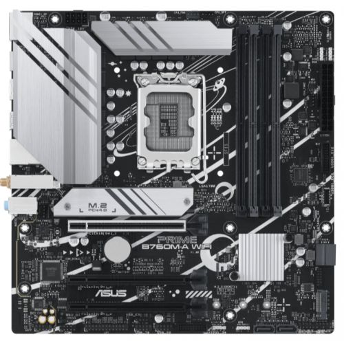 Материнская плата mATX ASUS PRIME B760M-A WIFI 90MB1EL0-M0EAY0 (LGA1700, B760, 4*DDR5 (7200), 4*SATA