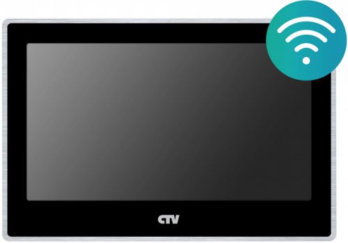 Видеодомофон CTV CTV-M5702 (черный) поддержка форматов AHD, TVI, CVI и CVBS с разрешением 1080p/720p/960H, встроенный модуль Wi-Fi