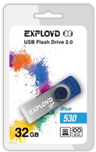 

Накопитель USB 2.0 32GB Exployd 530 синий, 530