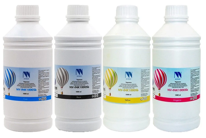 

Чернила NVP NV-INK1000Sb4-1 сублимационные, комплект 4 цвета по 1000 мл, NV-INK1000Sb4-1