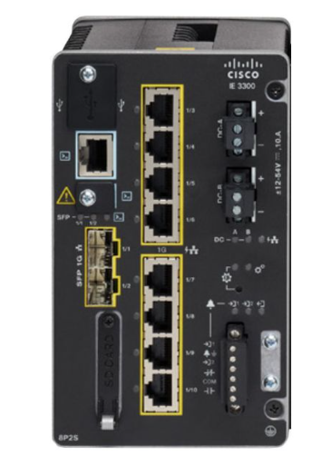 Коммутатор Cisco IE-3300-8P2S-E Catalyst IE3300 with 8 GE PoE+ and 2 GE SFP, Modular, NE коммутатор bdcom s3900 48p6x 48 ge poe 8 10ge ge sfp 2 power slots without power supply the cooling fan 1u 19 inch rack mounted installation mi
