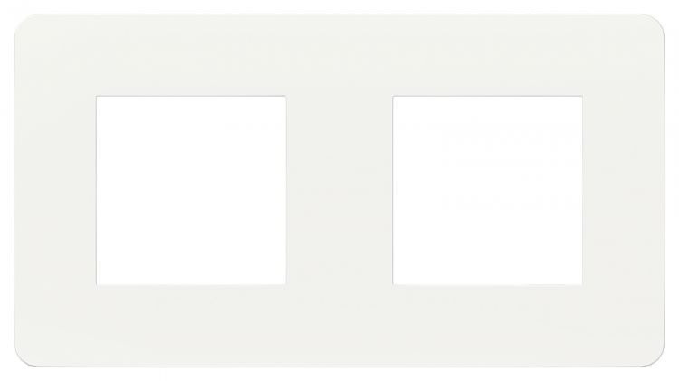 

Рамка Schneider Electric NU280418 Unica Studio, белая/белая, 2-ная, NU280418