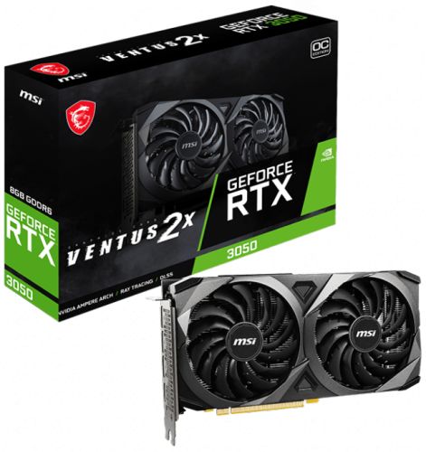 

Видеокарта PCI-E MSI GeForce RTX 3050 VENTUS 2X OC (RTX 3050 VENTUS 2X 8G OC), GeForce RTX 3050 VENTUS 2X OC (RTX 3050 VENTUS 2X 8G OC)