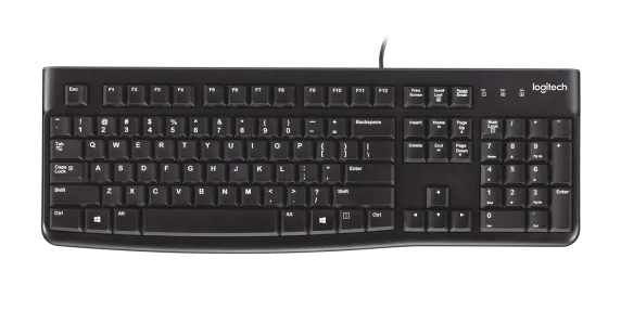 

Клавиатура Logitech K120 920-002583 104 клавиши, USB 1.5м, (гравировка), K120