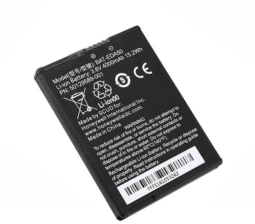 

Аккумулятор Honeywell 50129589-001 для EDA50/EDA50hc/EDA51 (Li-ion, 3.8 V, 4000 mAh), 50129589-001