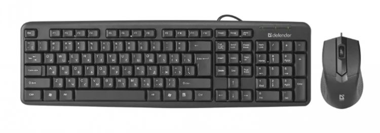 комплект 5 штук набор клавиатура мышь defender dakota c 270 ru черный Клавиатура и мышь Defender Dakota C-270 45270 черный