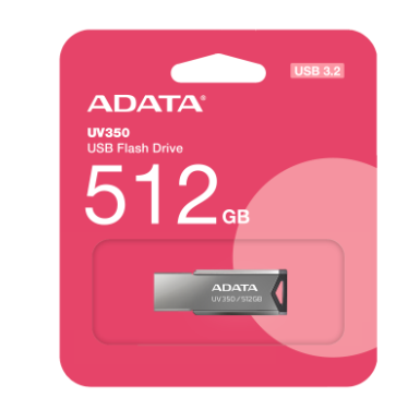 

Накопитель USB 3.2 512GB A-Data AUV350-512G-RBK UV350, серебристый, AUV350-512G-RBK