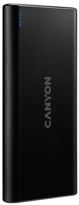 

Аккумулятор внешний универсальный Canyon PB-106 CNE-CPB1006B 10000mAh, 5V/2A, 5V/2.1A(Max), USB cable length 0.3m, black, PB-106