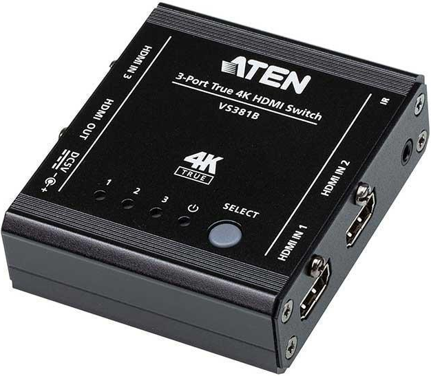 

Коммутатор Aten VS381B-AT 3-портовый True 4K HDMI, VS381B-AT