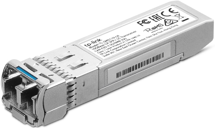 Трансивер TP-LINK TL-SM5110-LR 10GBase-LR SFP+ LC одномодовый 1310 нм, дуплексный разъём LC, дальность до 10 км