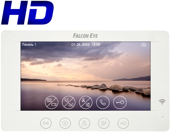 

Видеодомофон Falcon Eye Cosmo HD Wi-Fi VZ дисплей 7" TFT; поддержкой форматов AHD, CVI, TVI (1080р/720p) или CVBS; сенсорные кнопки; графическое меню, Cosmo HD Wi-Fi VZ