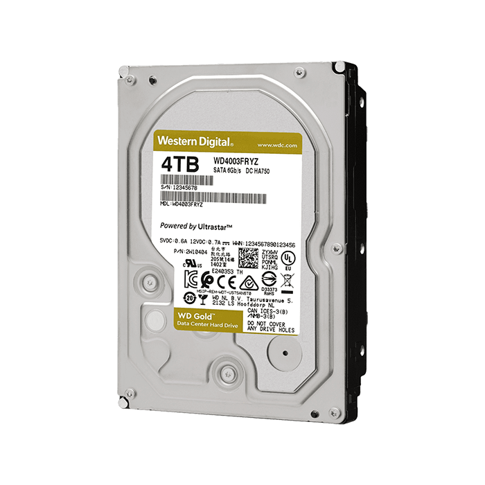 Жесткий диск 4TB SATA 6Gb/s Western Digital WD4003FRYZ 3.5" WD Gold 7200rpm 256MB