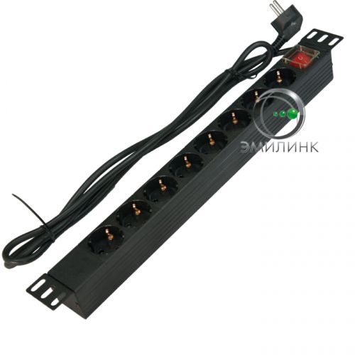 Pdu 8p 2eu блок евророзеток для 19 шкафов