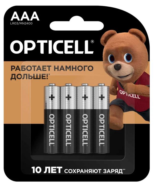 

Батарейка OPTICELL 5051002 алкалиновый AAA/LR03 (блист. 4шт) Basic Opticell, 5051002