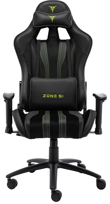 Кресло игровое ZONE 51 Gravity черное, экокожа, регулируемый угол наклона, механизм качания, до 150 кг
