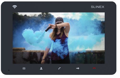 Видеодомофон Slinex SM-07N Cloud (Graphite) 7” цветной TFT экран 16:9 разрешение экрана 1024×600